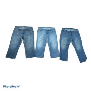 Set of 3 Pair Old Navy Women’s Capri Jeans Size 18